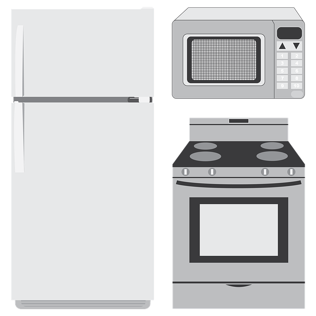 home appliances, modern kitchen