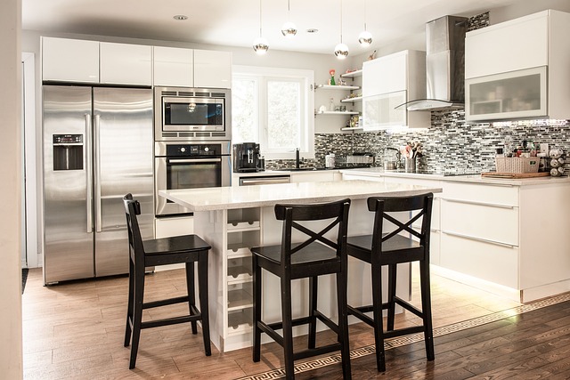 home appliances, modern kitchen