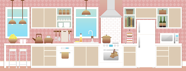 home appliances, modern kitchen