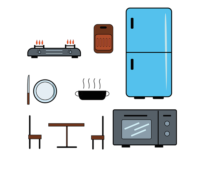 home appliances, modern kitchen