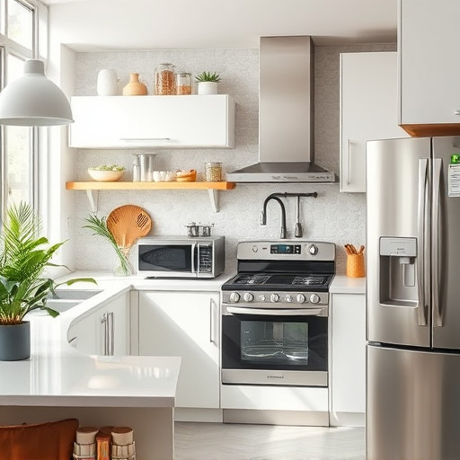 home appliances, modern kitchen