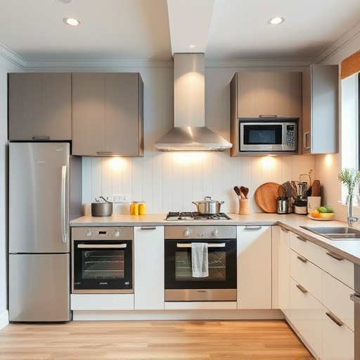 home appliances, modern kitchen