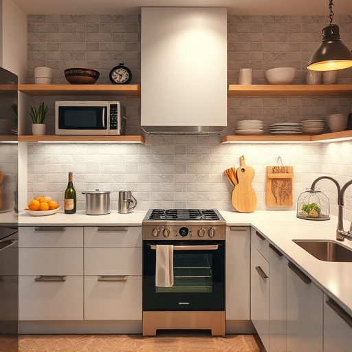 home appliances, modern kitchen