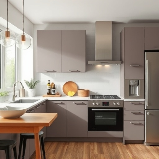 home appliances, modern kitchen