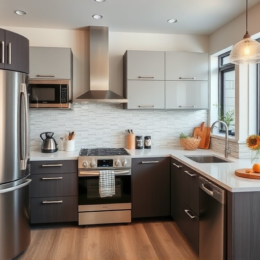 home appliances, modern kitchen