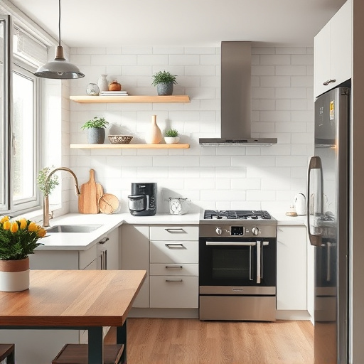 home appliances, modern kitchen