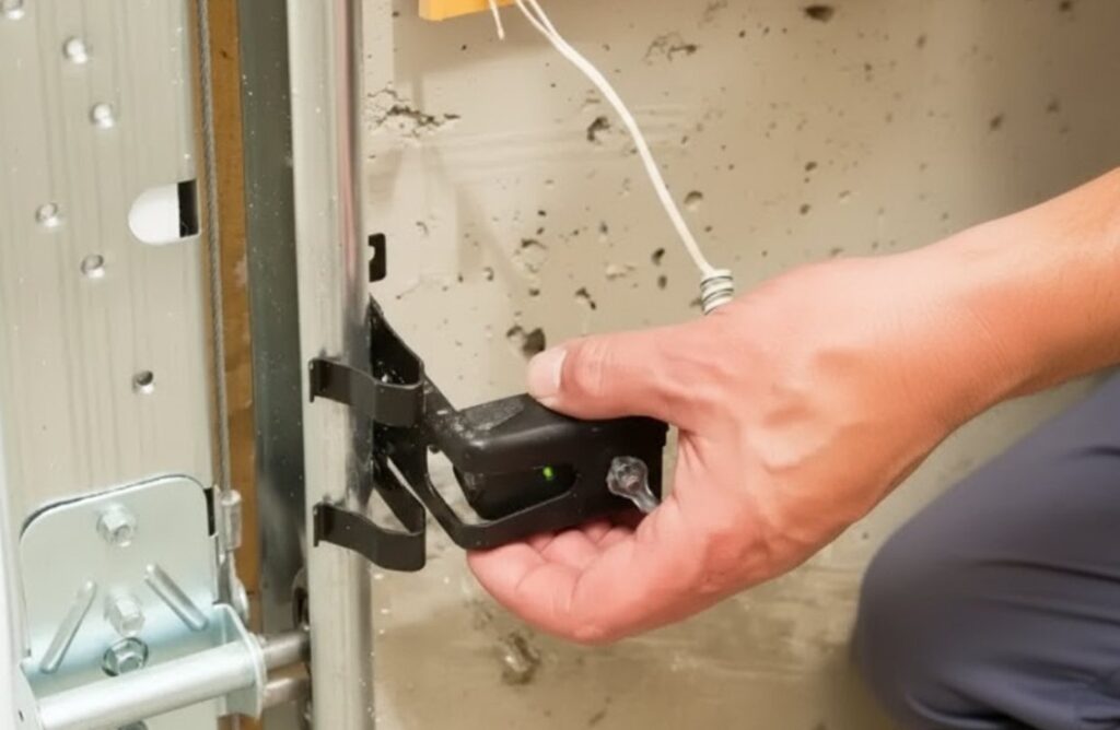 garage door photo eye adjustment