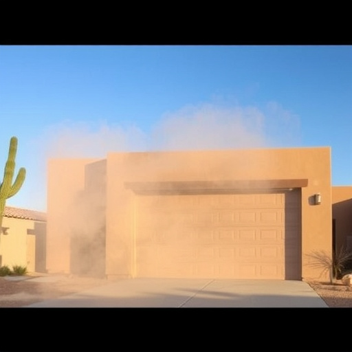 how dust and heat affect garage doors in the desert climate