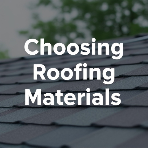 Choosing Roofing Materials