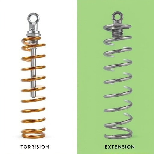 difference between torsion and extension springs explained