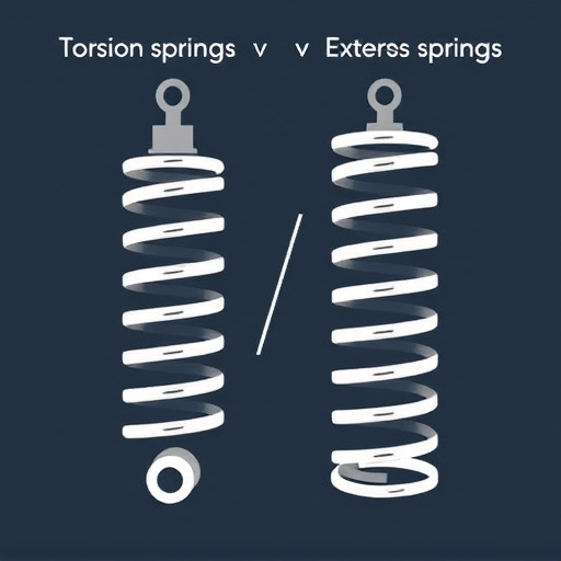 difference between torsion and extension springs explained