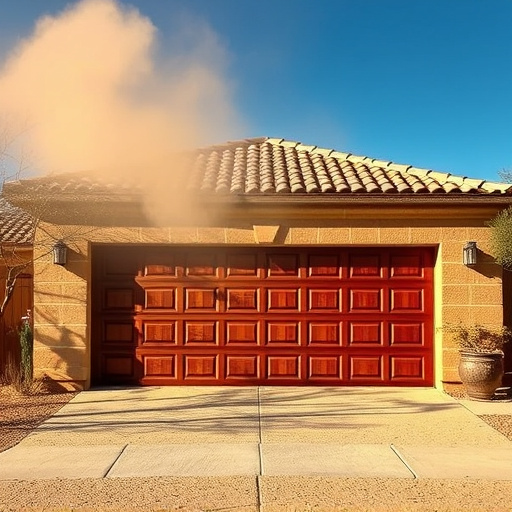how dust and heat affect garage doors in the desert climate