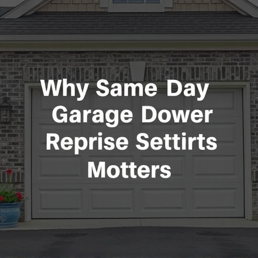 why same-day garage door repair service matters