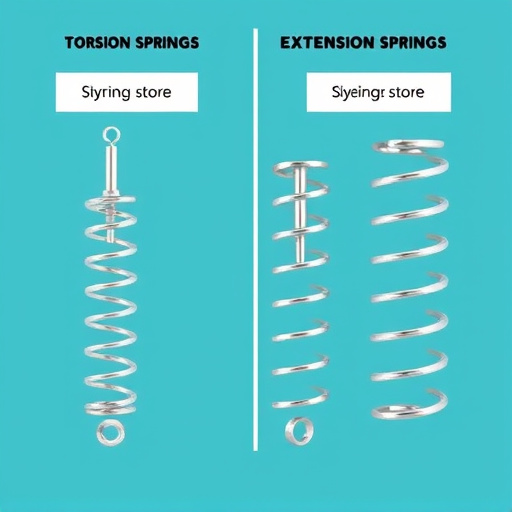 difference between torsion and extension springs explained