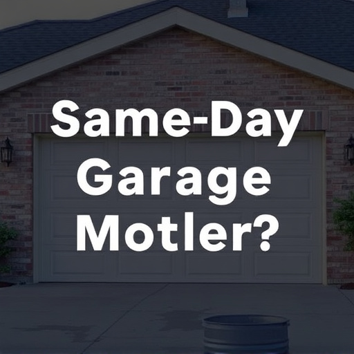why same-day garage door repair service matters