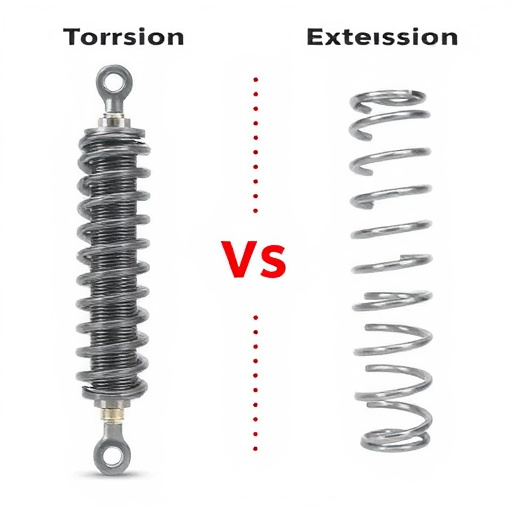 difference between torsion and extension springs explained