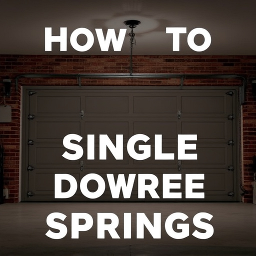 how to choose between single and double garage door springs