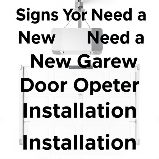 Signs You Need a New Garage Door Opener Installation